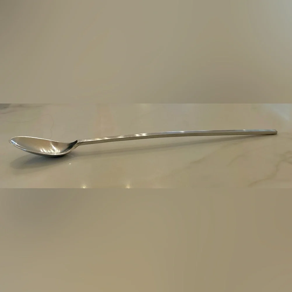 Set 2 MCM Dansk Designs LTD Ingot Vintage Stainless Steel Iced Tea Spoon 8.5”